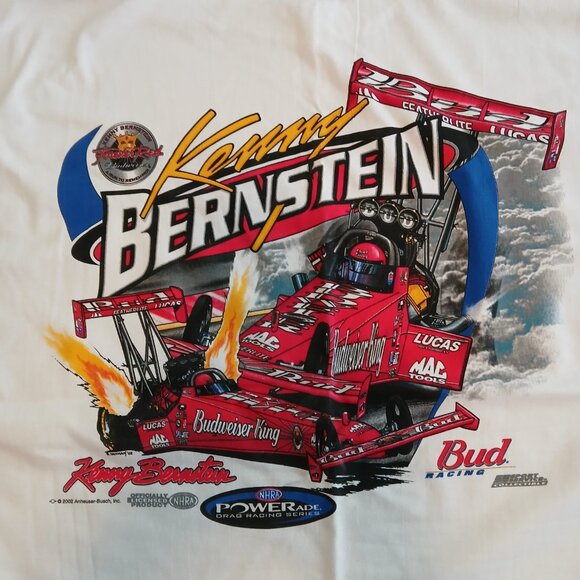NHRA Kenny Bernstein Signed Dragster Mens XXL Tee - Picture 1 of 5